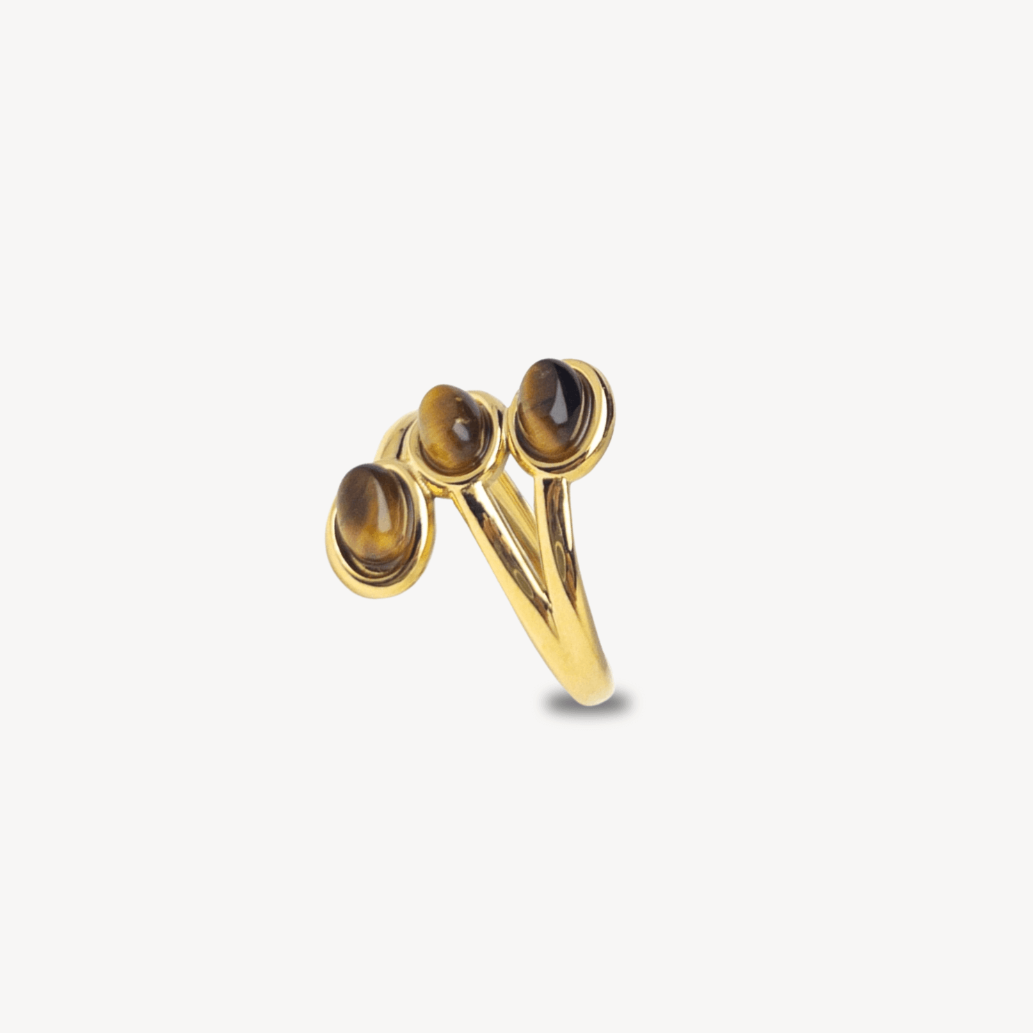 Triple Brown Tiger eye Ring