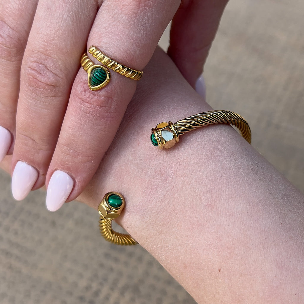 Malachite Twisted Bangle