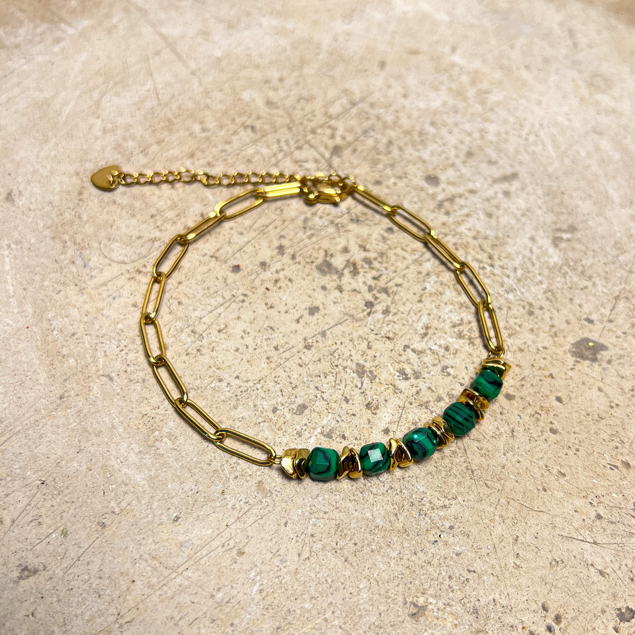 Malachite Chain Bracelet